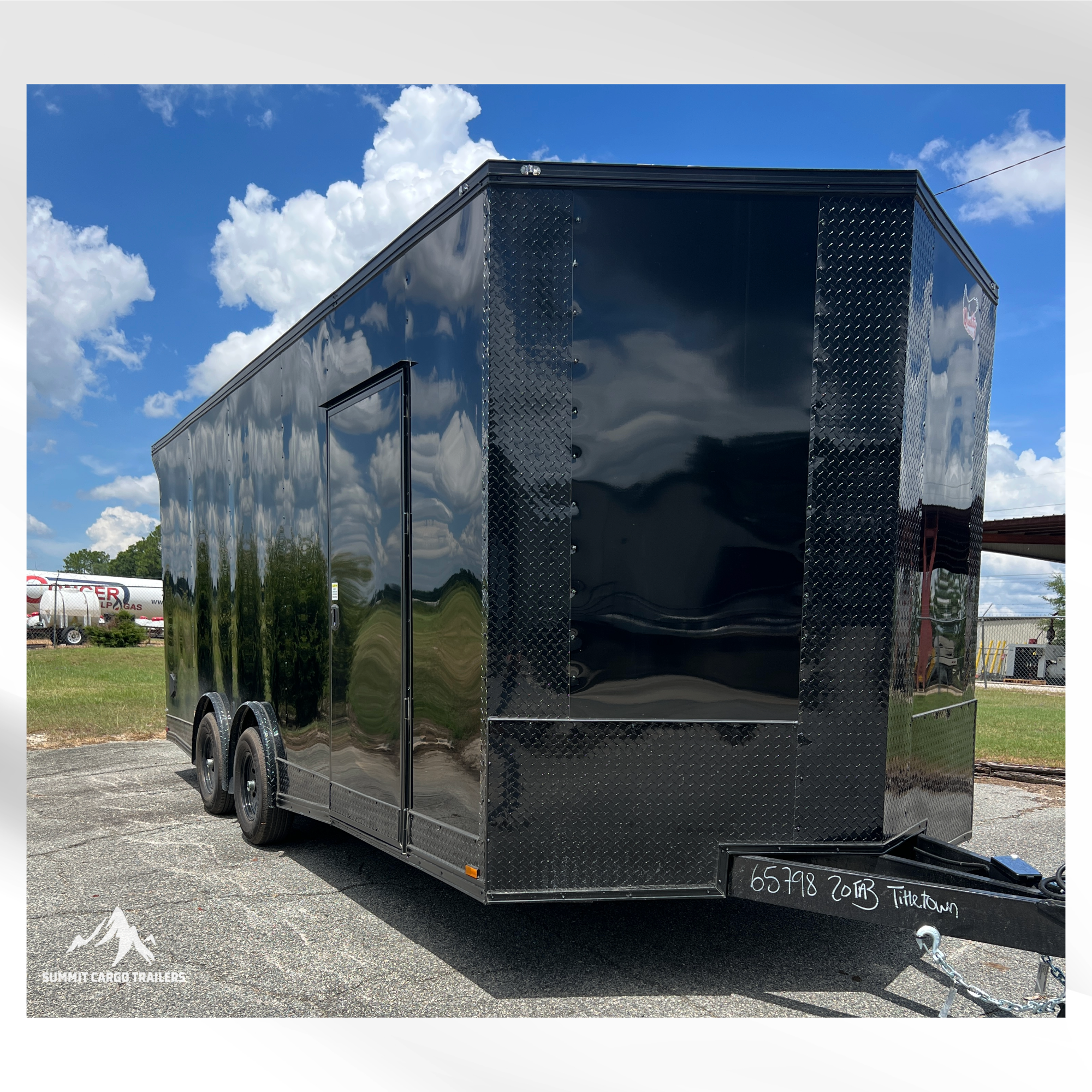 8.5X20TA3 Black Car Hauler Trailer