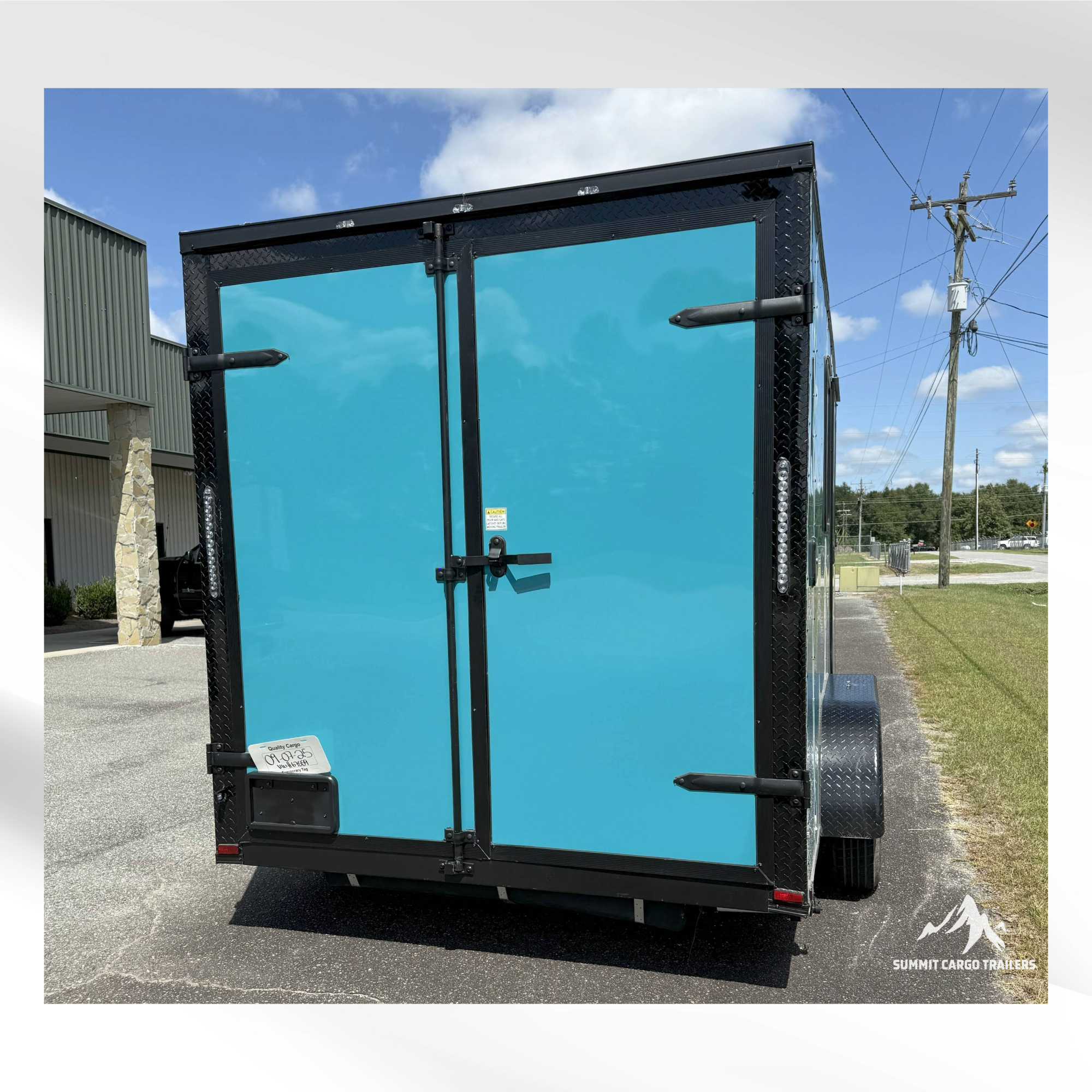7X14TA Water Blue Dog Grooming Trailer