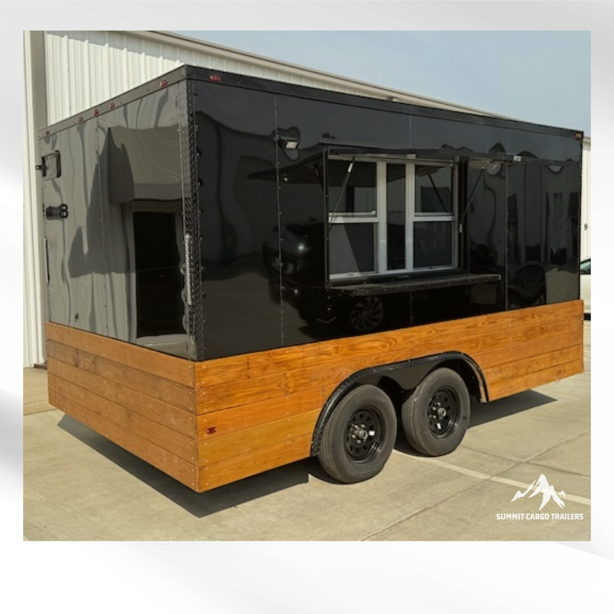 8.5X14TA Black Concession Trailer