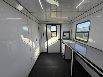 7x12TA White Splicing Trailer