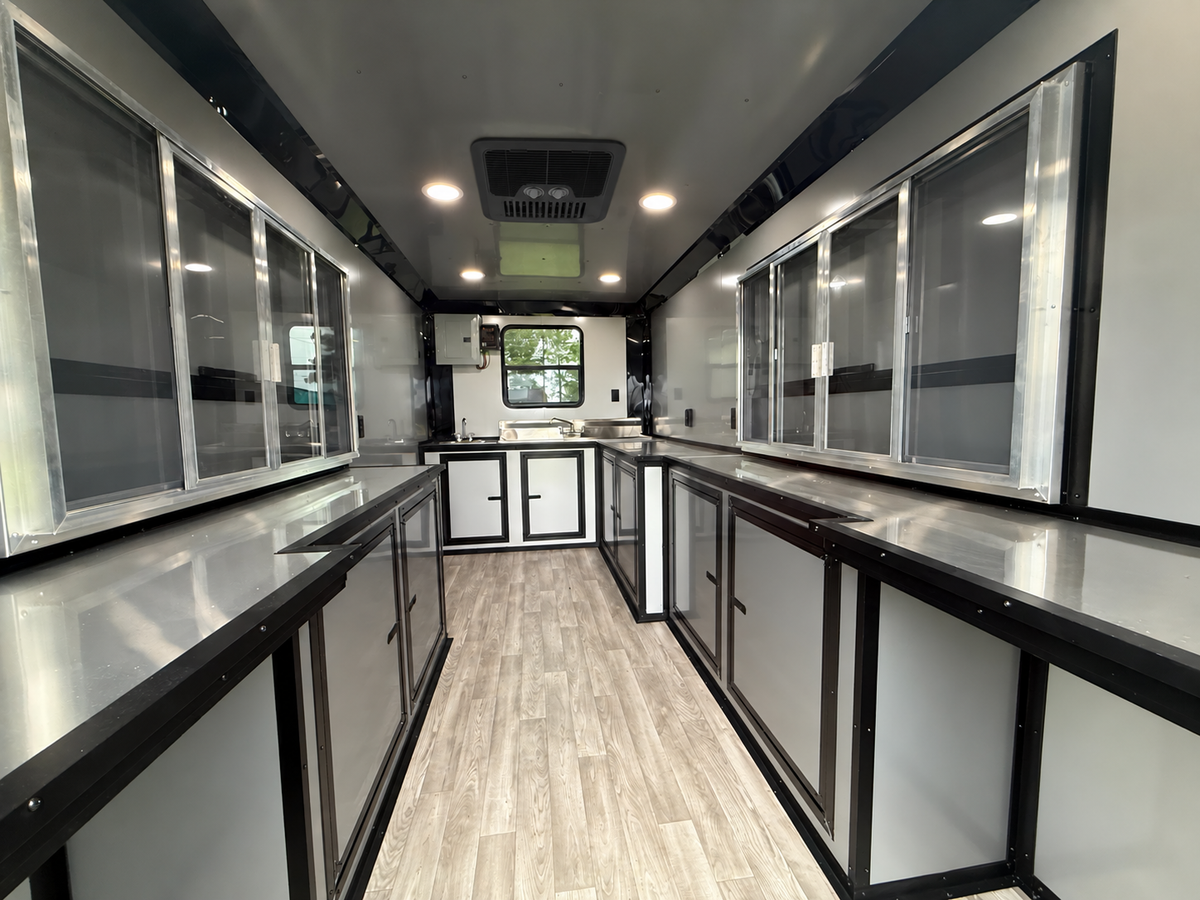 7x14TA Silver Frost Coffee Trailer | Beverage Trailer