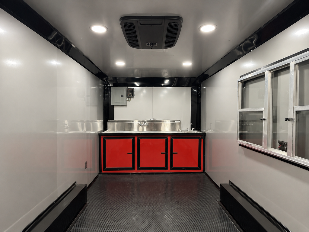 8.5X16 Red Concession Trailer