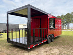 8.5X26TA Red Concession Porch Trailer
