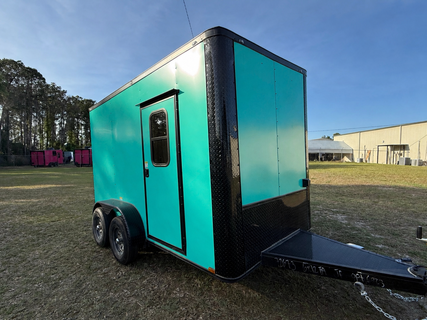 6X12TA Turquoise Grooming Trailer