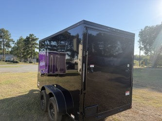 6x12TA Black Enclosed Cargo Trailer
