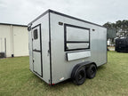 7x14TA Silver Frost Coffee Trailer | Beverage Trailer