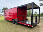 8.5X26TA Red Concession Porch Trailer