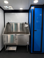 7X12TA Blue Dog Grooming Trailer