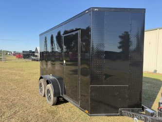 6x12TA Black Enclosed Cargo Trailer