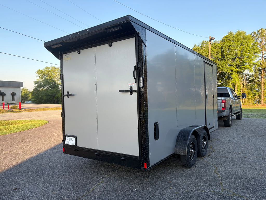 7X16TA Silver Enclosed Cargo Trailer