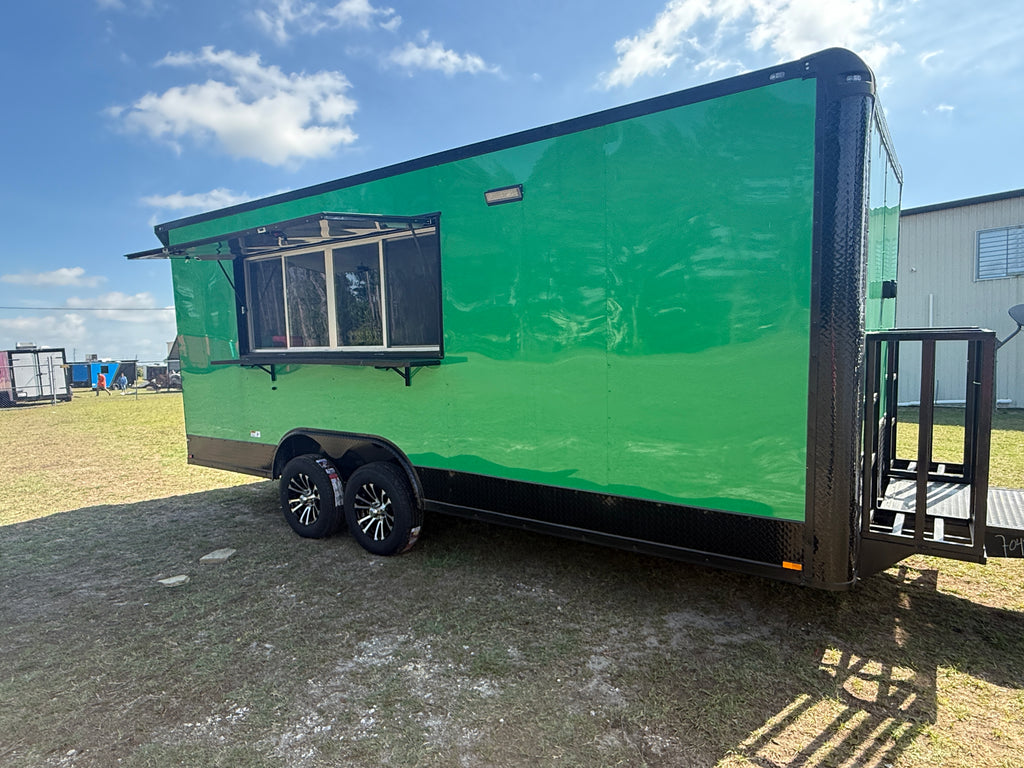 8.5X20TA3 Green Concession Trailer
