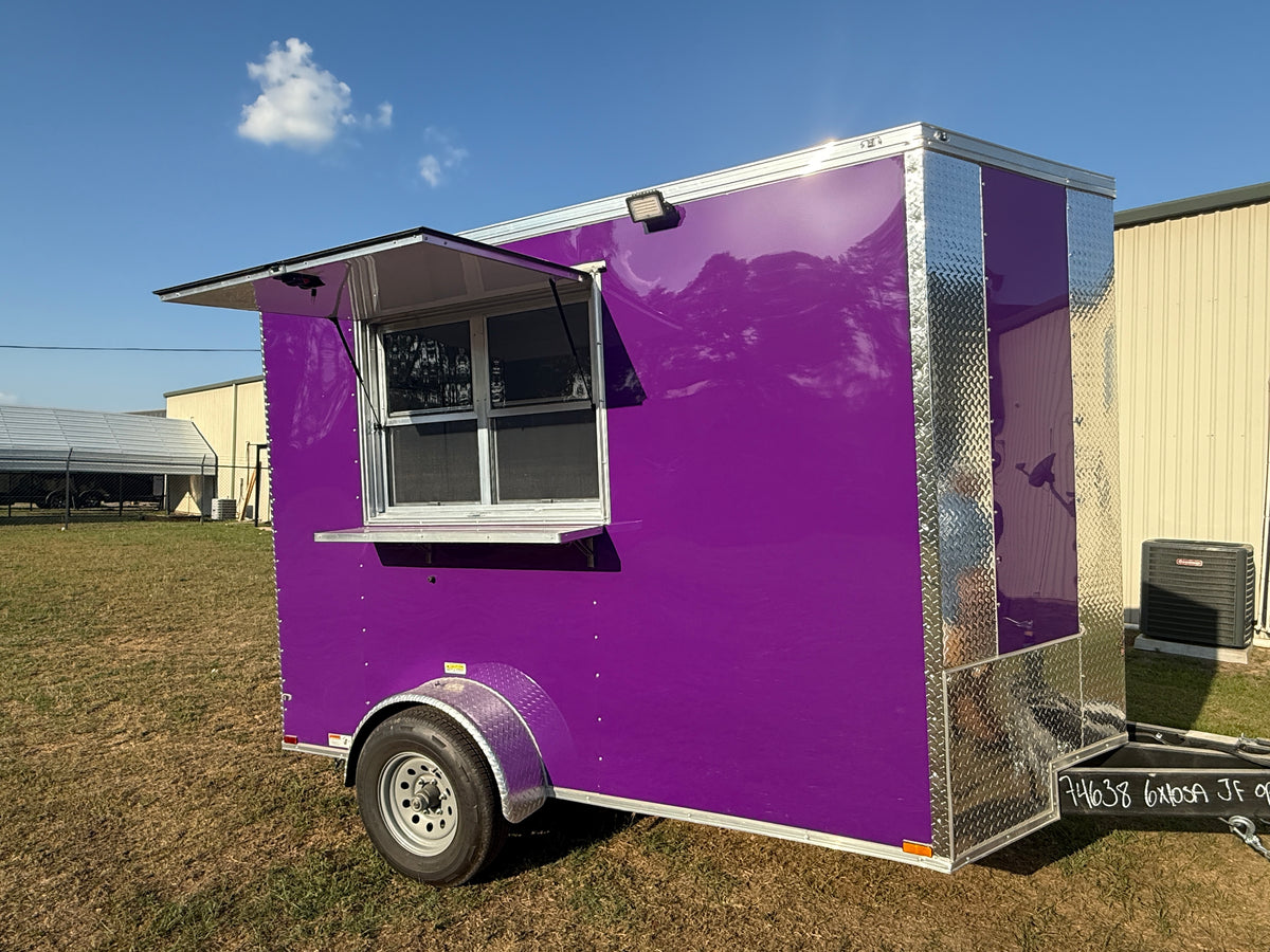 Snow Cone Trailer Purple Small Trailer