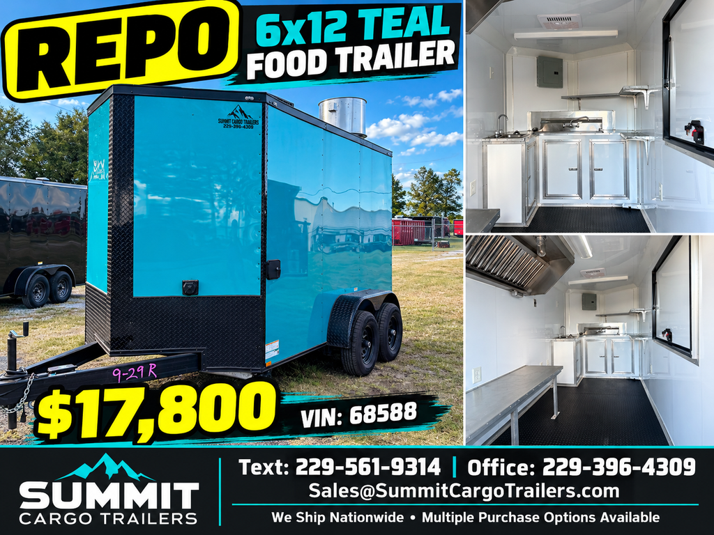 Small Concession Trailer with Hood 