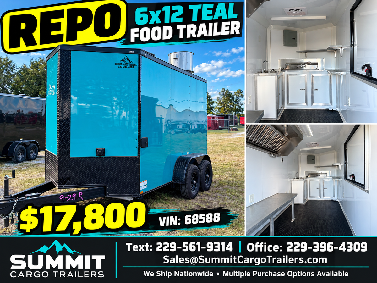 Small Concession Trailer with Hood 