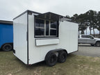 7x14TA White Concession Trailer | Beverage Trailer