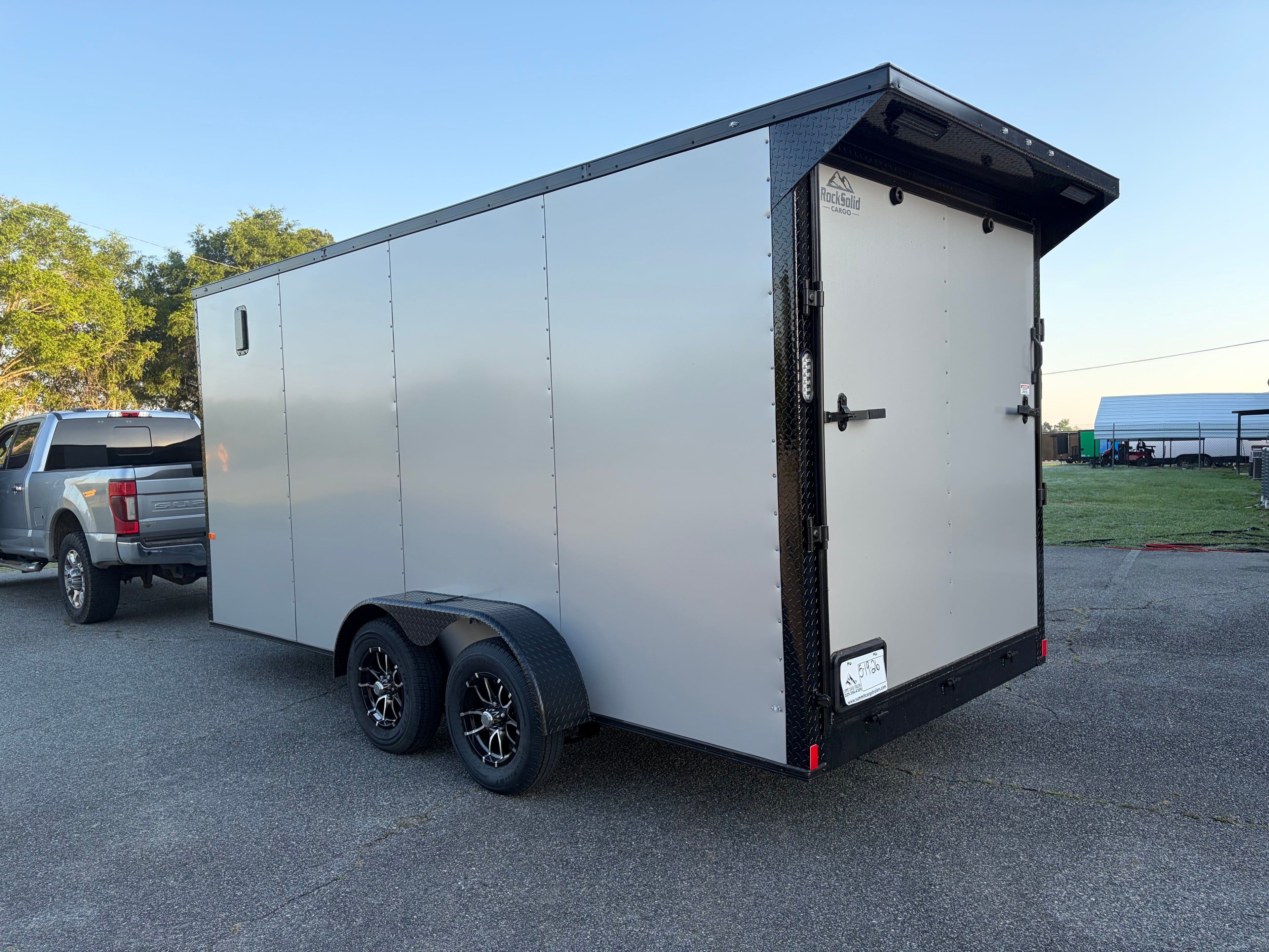 7X16TA Silver Enclosed Cargo Trailer