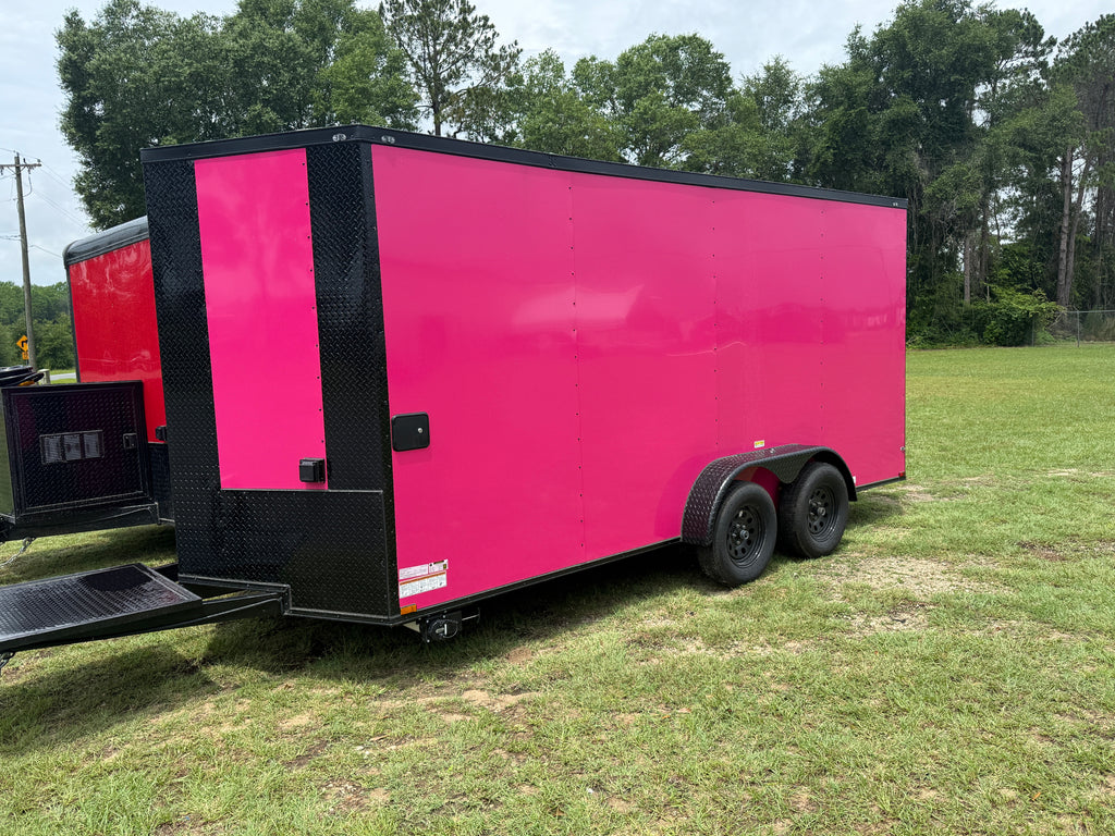 Pink Beverage Trailer for Snow Cones, Dirty Soda 