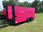 Pink Beverage Trailer for Snow Cones, Dirty Soda 
