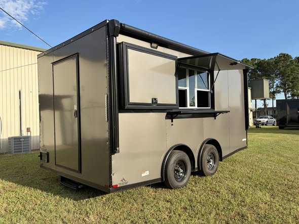 8.5x16TA Charcoal Concession Trailer
