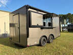 8.5x16TA Charcoal Concession Trailer