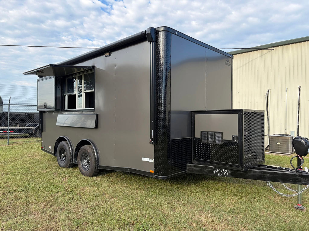8.5x16TA Charcoal Concession Trailer