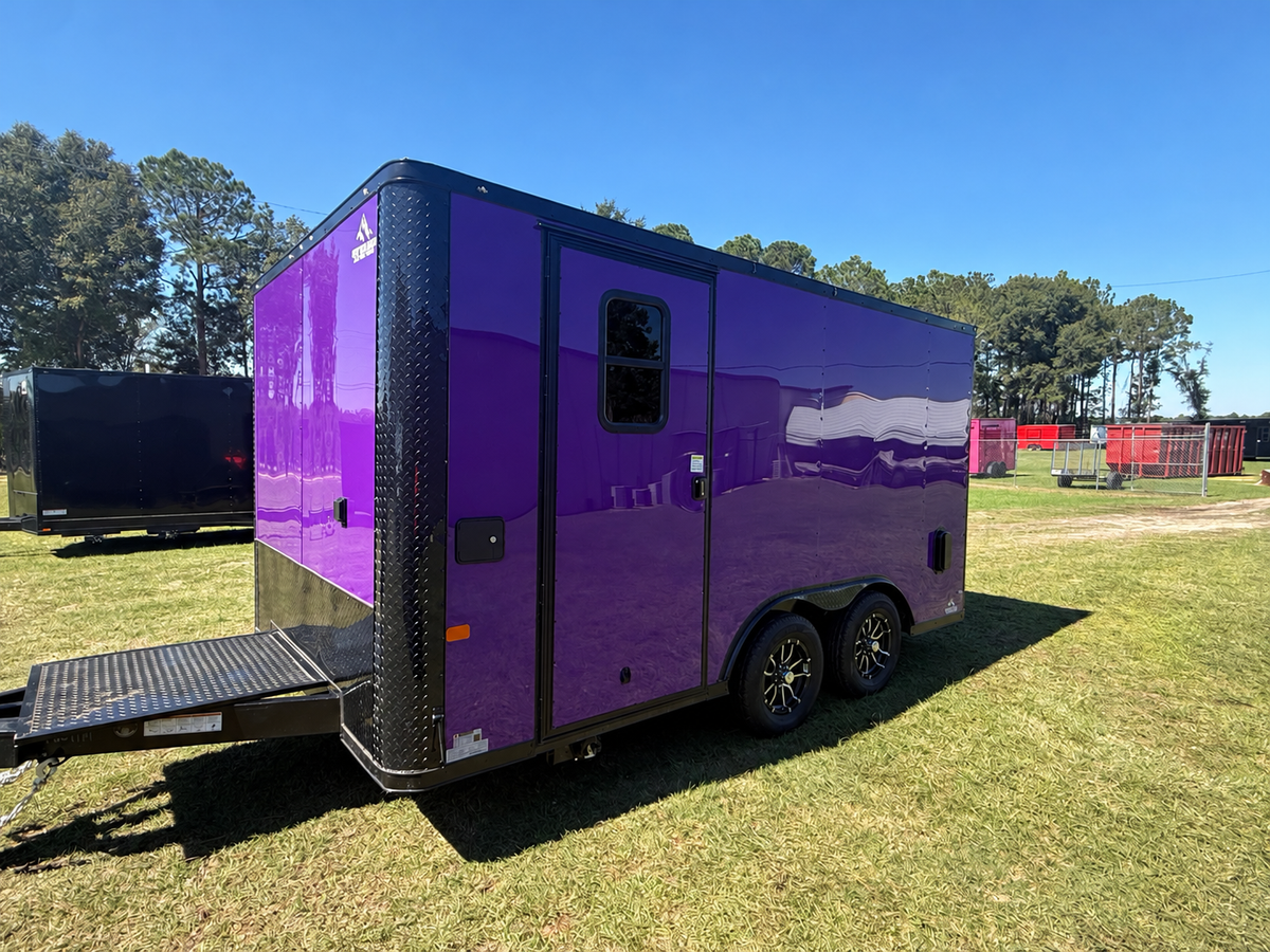 8.5x14 Purple Beverage Concession Trailer | VIN 76271
