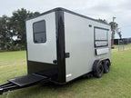 7x14TA Silver Frost Coffee Trailer | Beverage Trailer