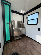 6X12TA Turquoise Grooming Trailer