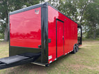 8.5X26TA Red Concession Porch Trailer