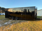 8.5x24TA  Black Race Ready Trailer | Full Bathroom