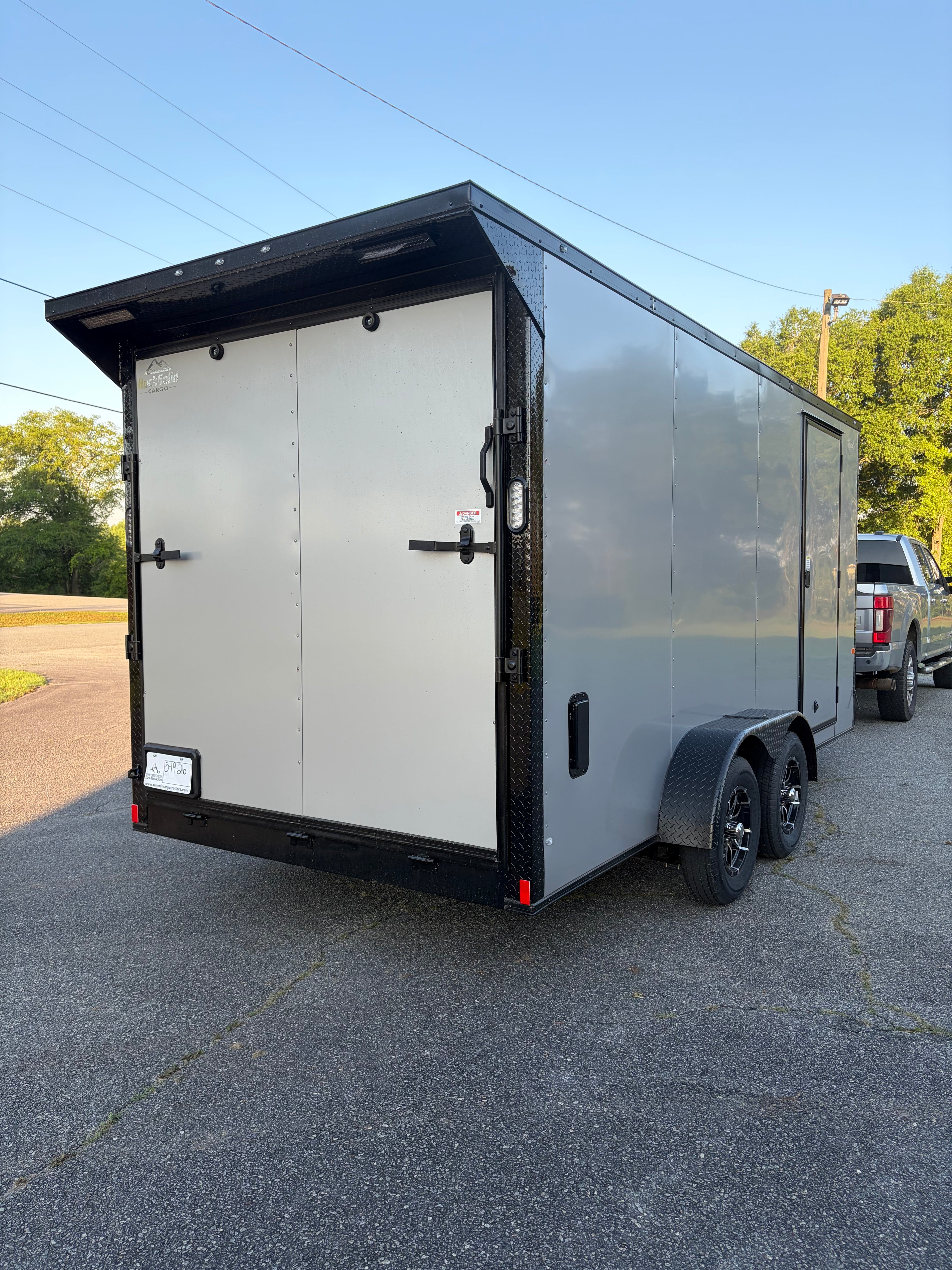 7X16TA Silver Enclosed Cargo Trailer