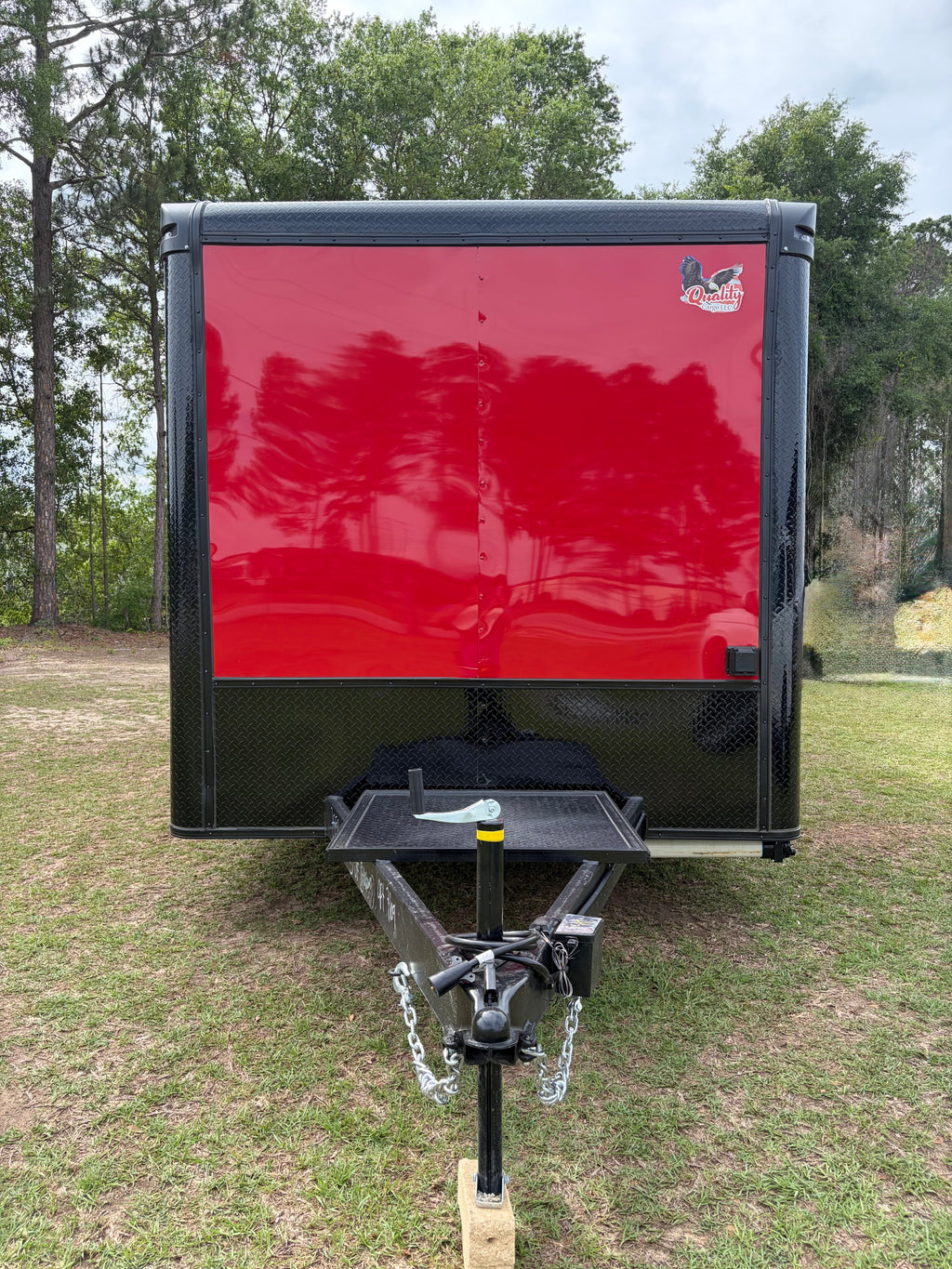 8.5X26TA Red Concession Porch Trailer