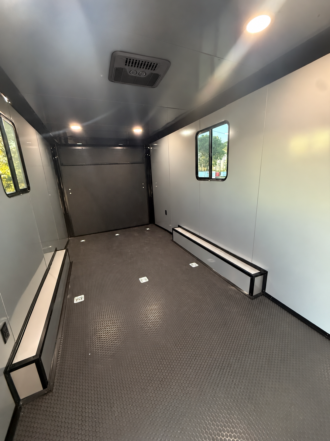 8.5x24TA  Black Race Ready Trailer | Full Bathroom