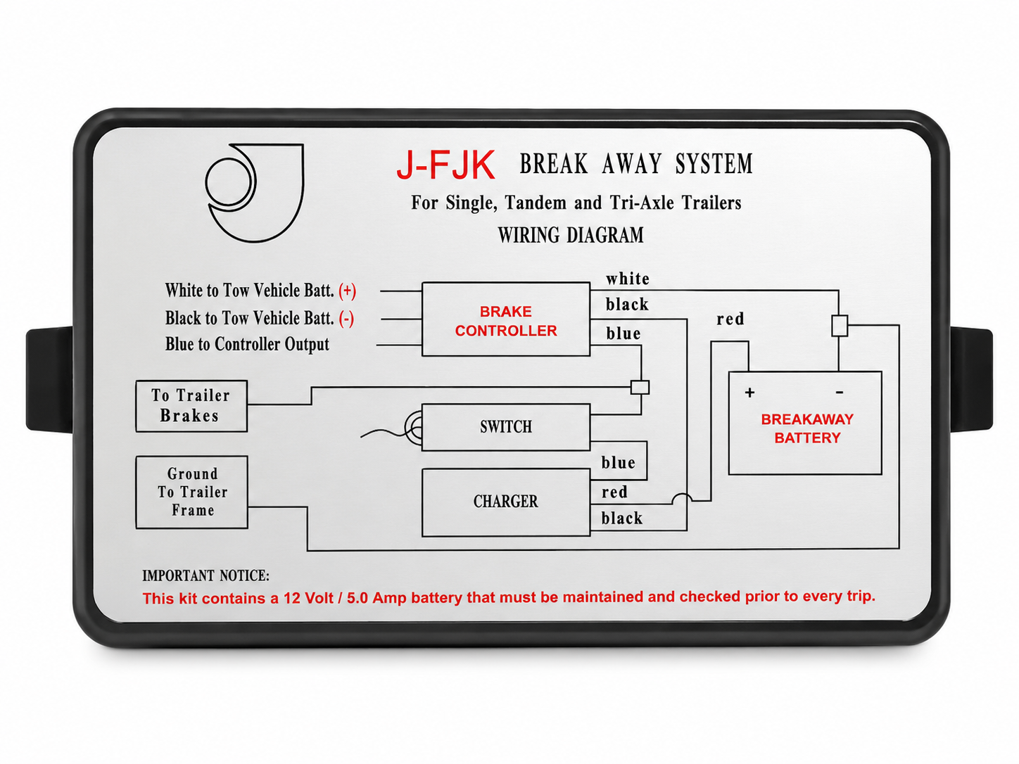 FJK Breakaway Kit, Box, Battery, Safety Switch