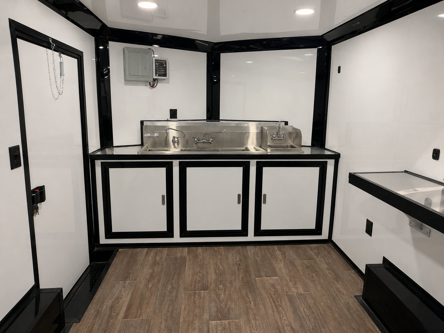 8.5X12TA Black Concession Trailer | Beverage Coffee Trailer