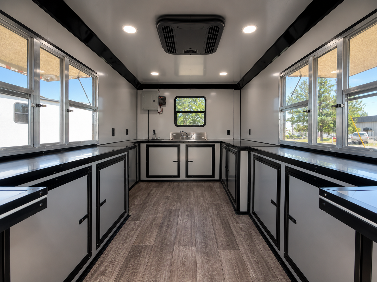 8.5X14TA Black Concession Trailer