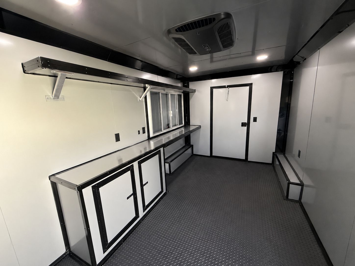 8.5X24TA  Silver Gullwing Porch Trailer