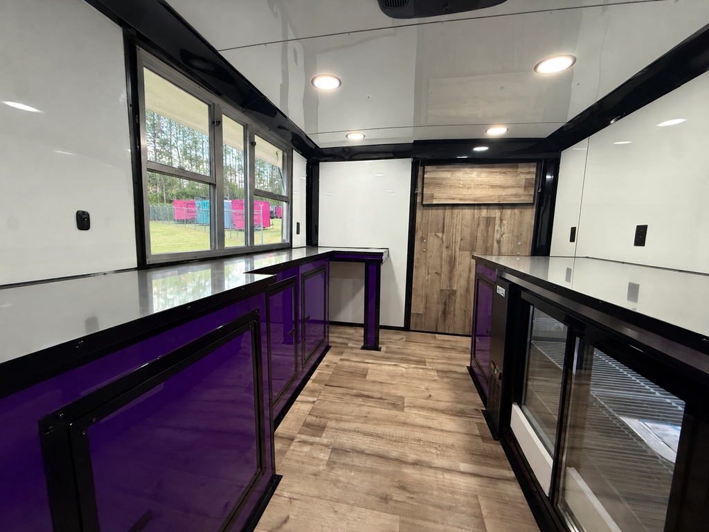 8.5X14 Purple Concession Trailer | Beverage Trailer