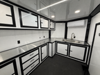 8.5X18 White Gullwing Porch Trailer