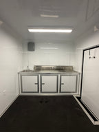 8.5X20TA3 Water Blue Concession Porch Trailer