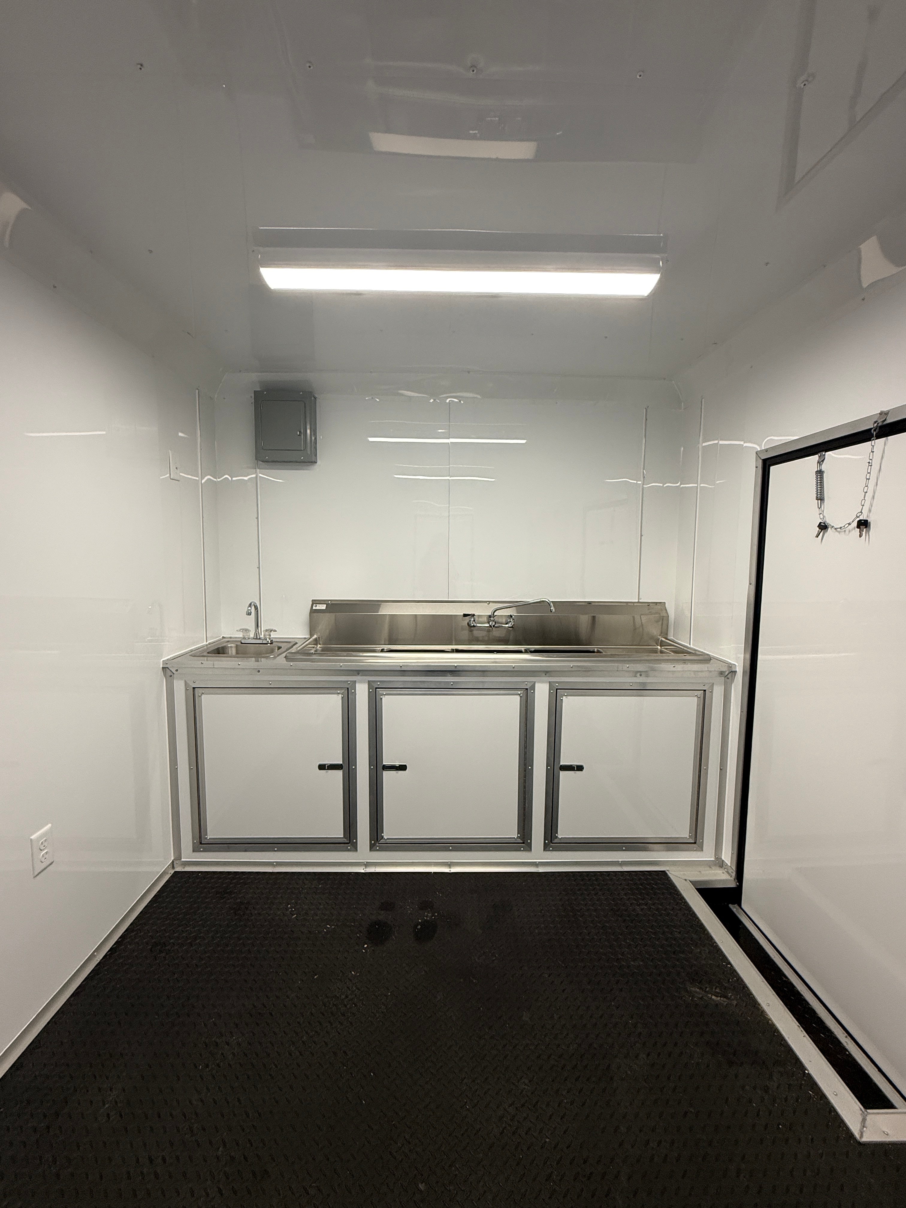 8.5X20TA3 Water Blue Concession Porch Trailer