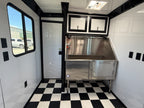 7X14TA Purple Black Grooming Trailer with Bathroom