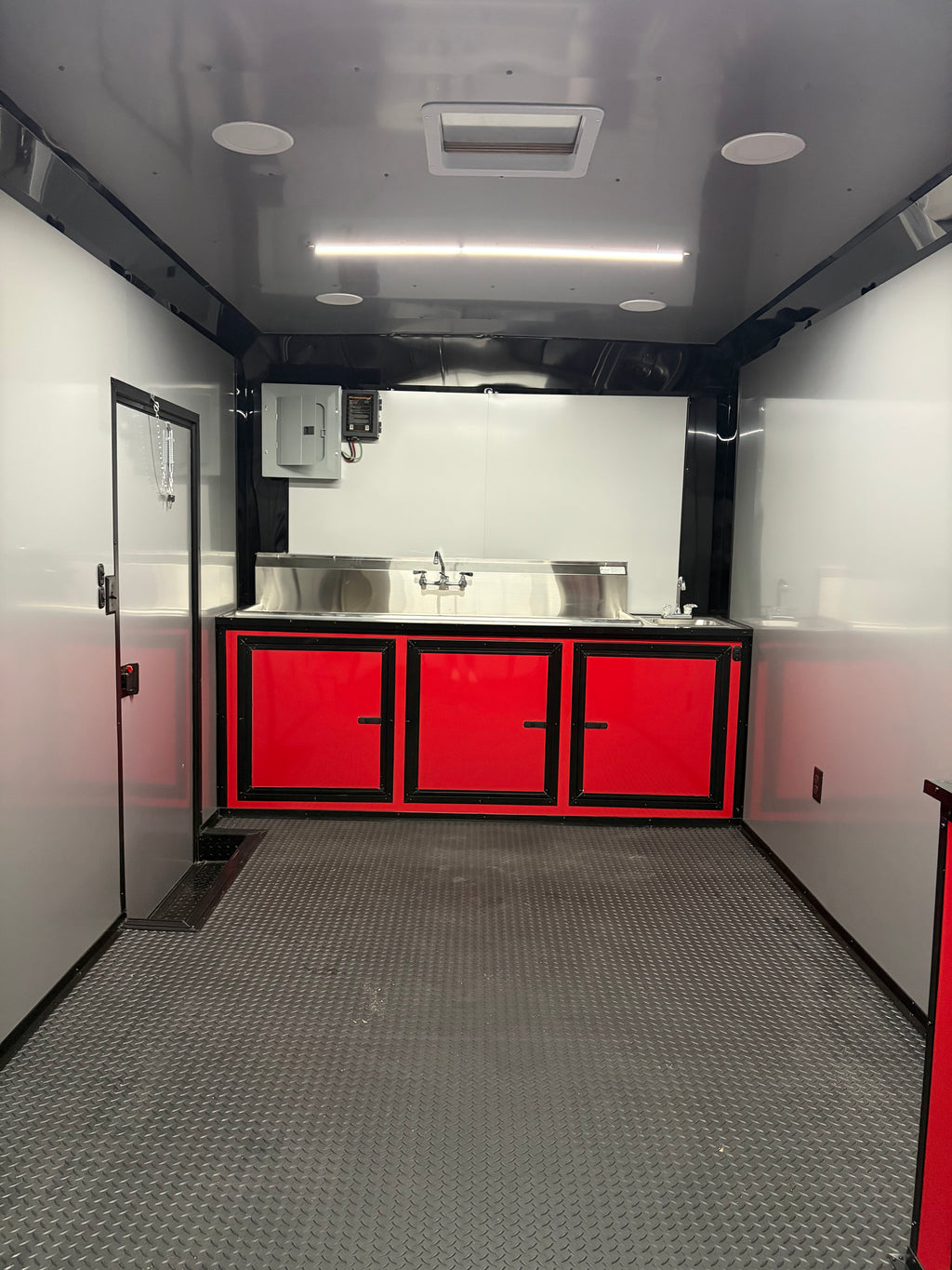 8.5X26TA Red Concession Porch Trailer