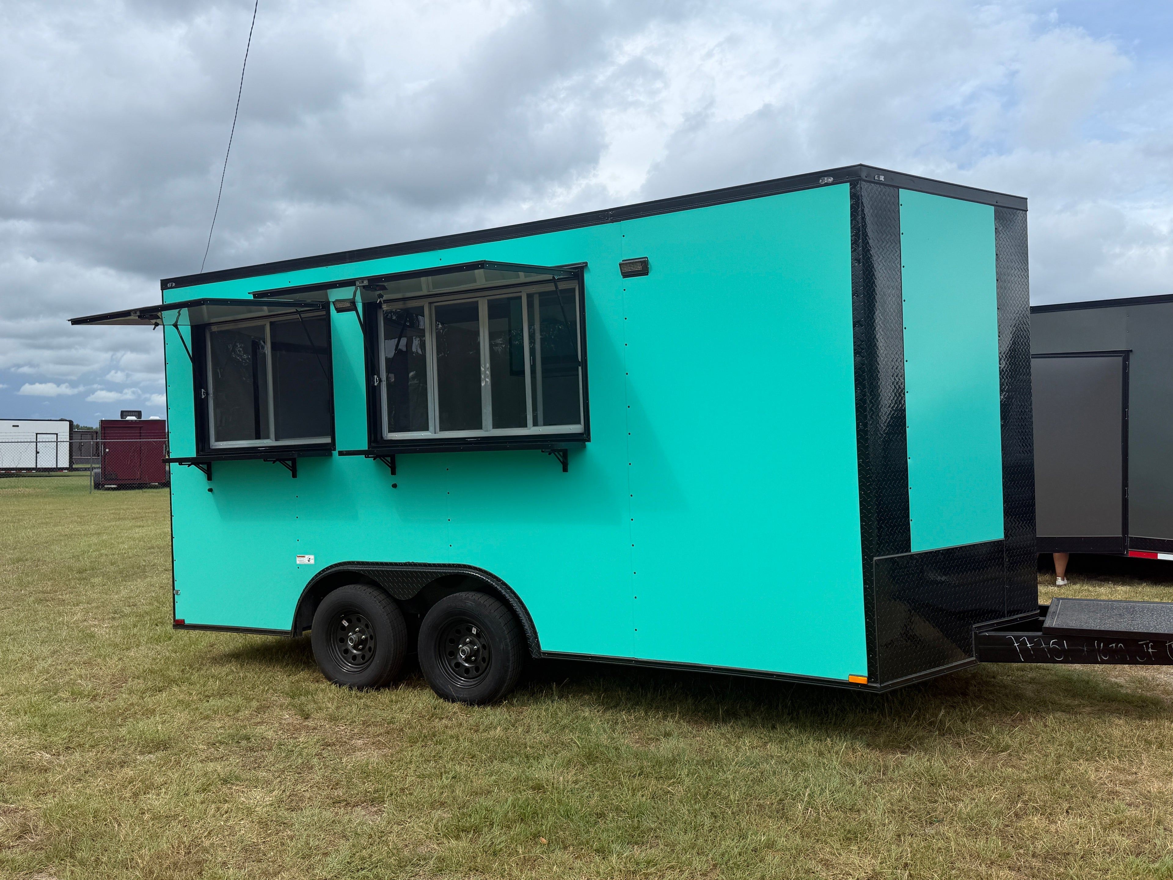 8.5X16TA Teal Concession Trailer