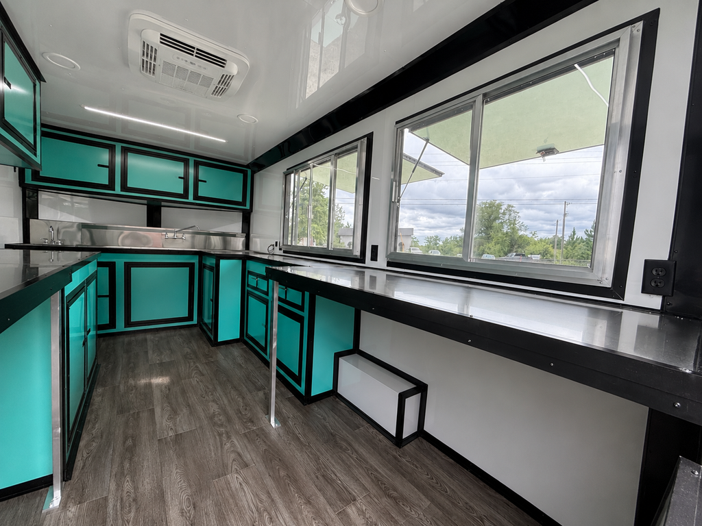 8.5X16TA Teal Concession Trailer