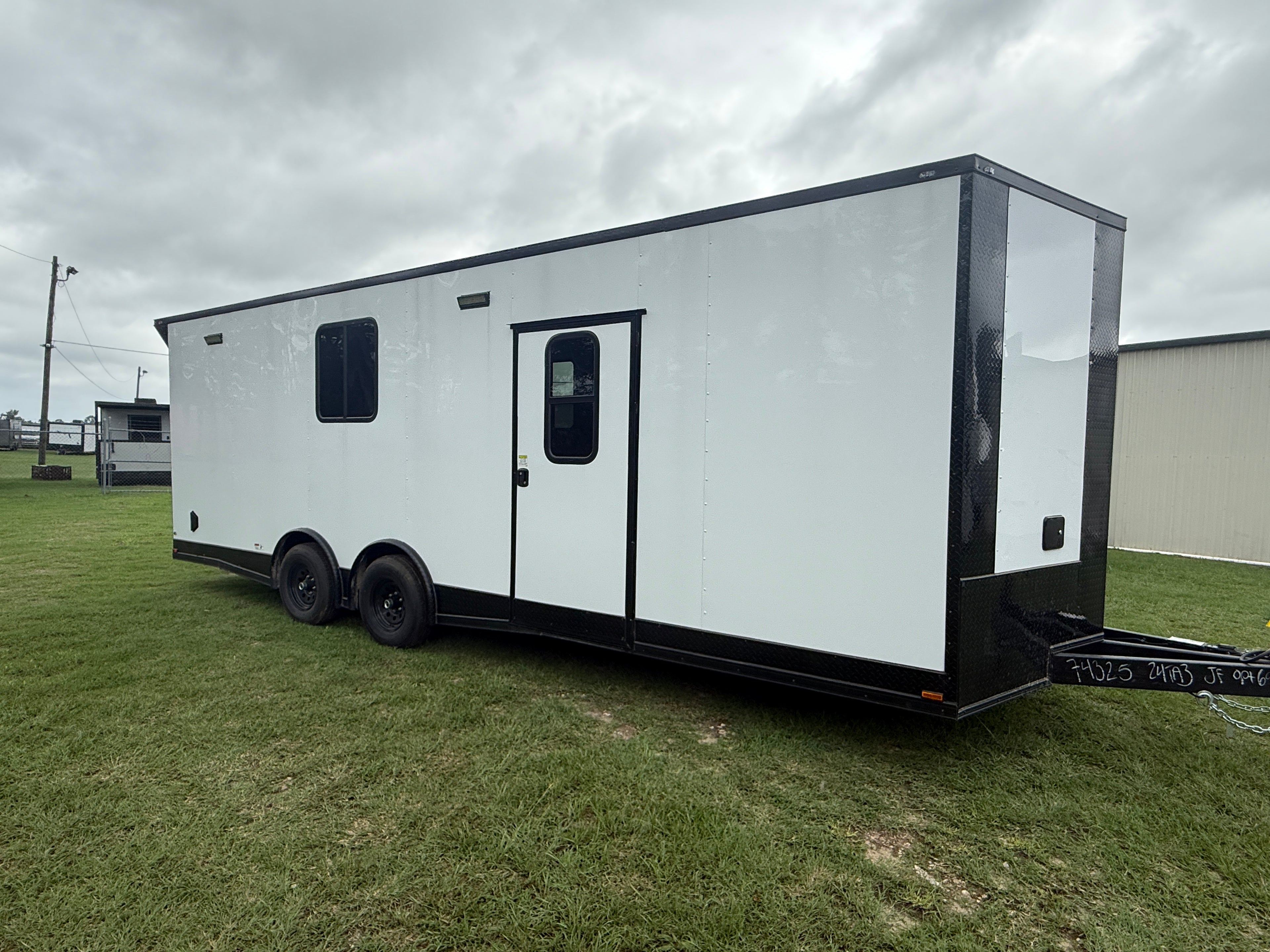 8.5X24TA White Race Ready Trailer