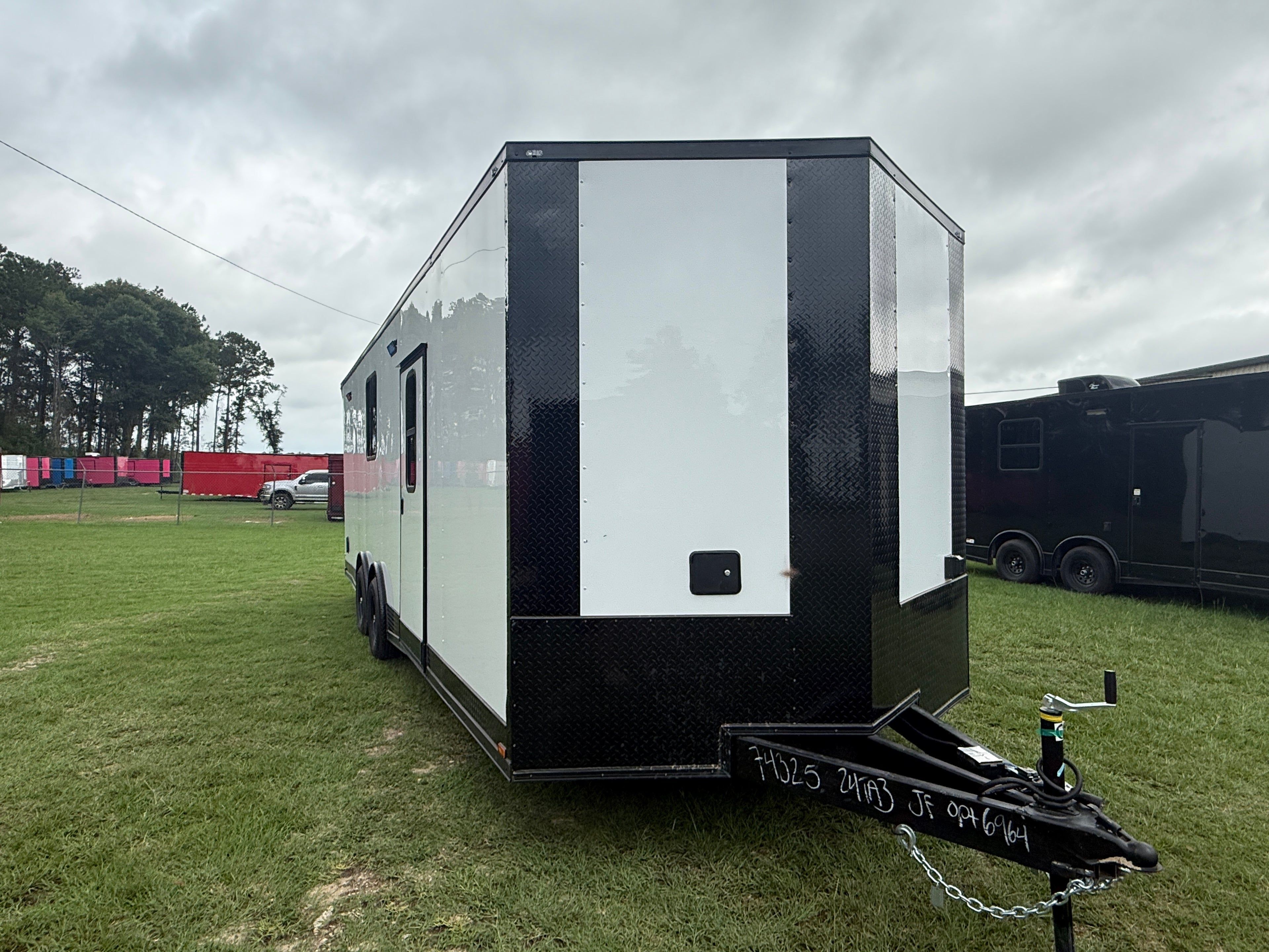 8.5X24TA White Race Ready Trailer