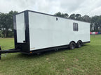 8.5X24TA White Race Ready Trailer