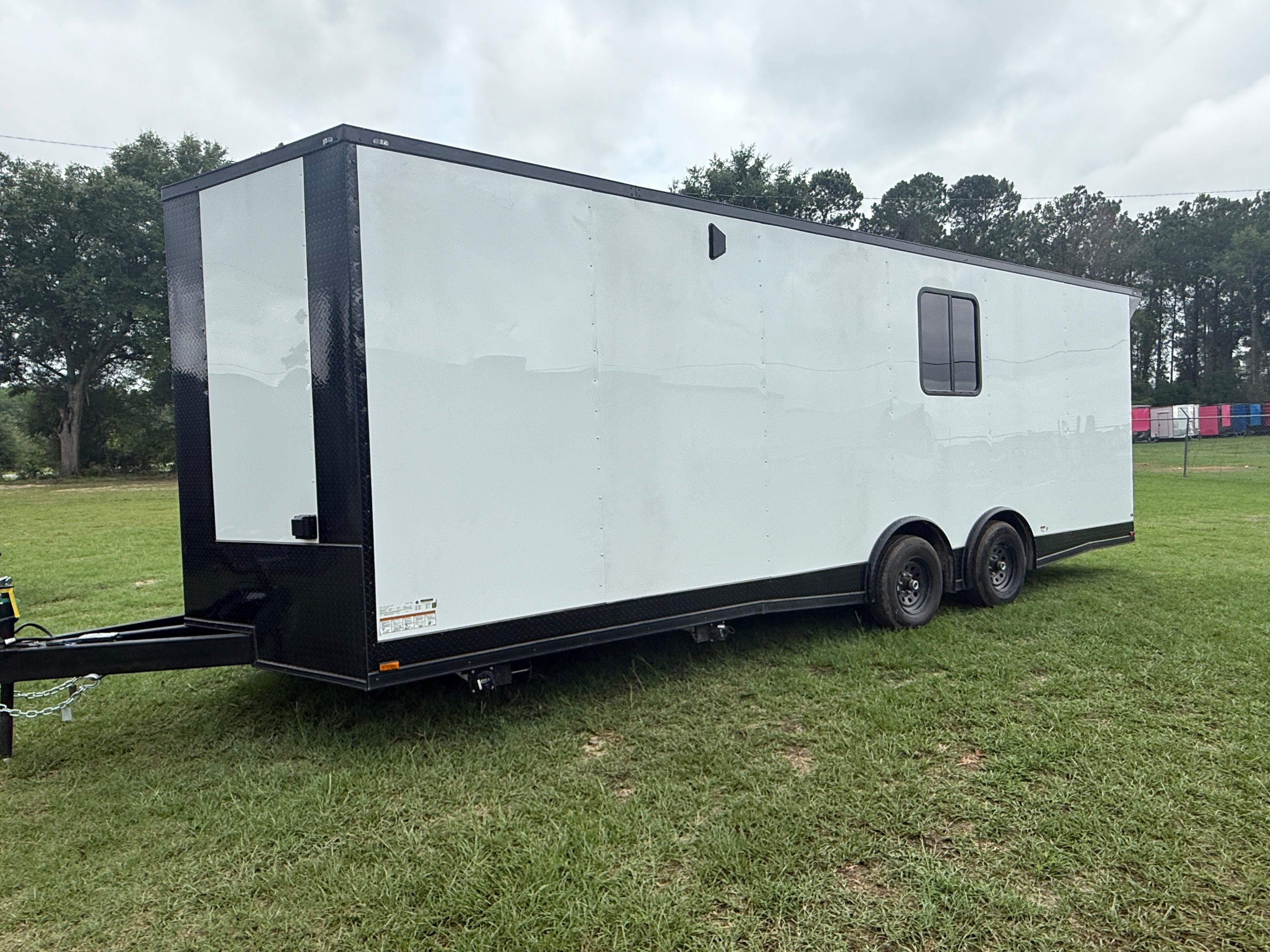 8.5X24TA White Race Ready Trailer