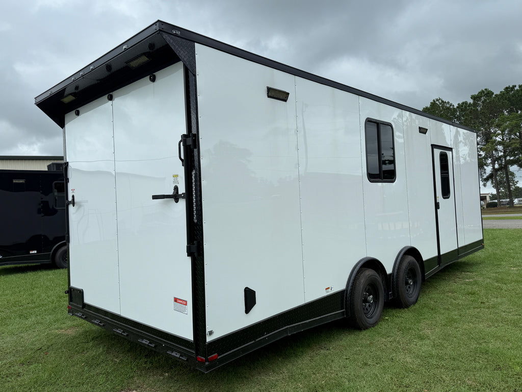 8.5X24TA White Race Ready Trailer